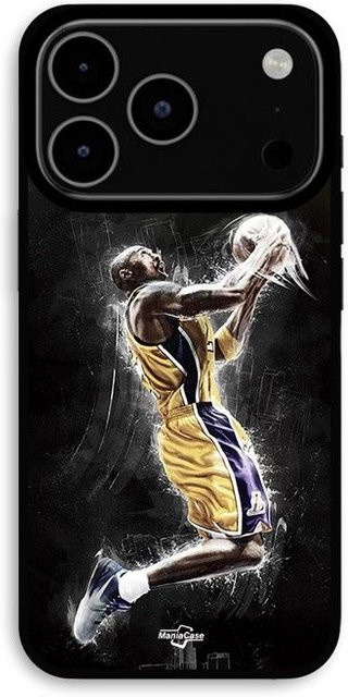 MANIACASE iPhone 17 Pro Hülle Basketball Kobe Bean Bryant 24 Black Mamba Schwarz - Bild 1