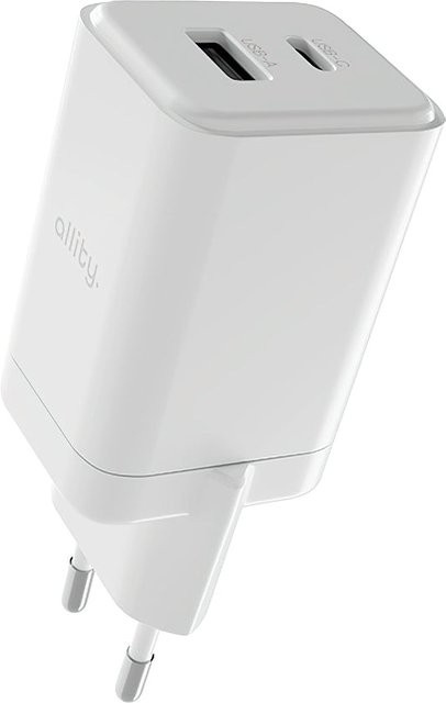 Allity Netzladegerät ATC-01-45WCC mit 45W Fast Charging, 1 x USB-A und 1 x USB-C, Weiß - Bild 1
