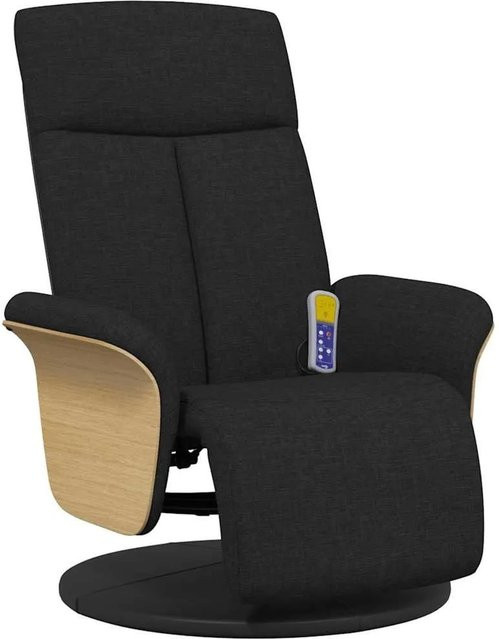 vidaXL Massagesessel mit Fußteil in Schwarz aus Stoff - Bild 1