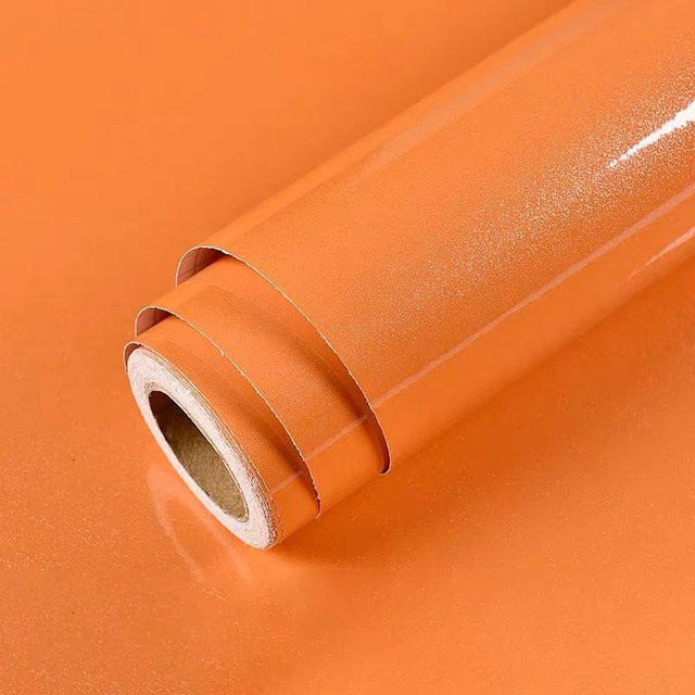 Selbstklebende PVC Folie in Orange für Schrank und Küche, Breite: 60 cm, Länge: 5 m - Bild 1