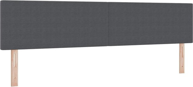 vidaXL LED Kopfteil mit integrierten Lichtleisten, Dunkelgrau, Breite: 200 cm - Bild 1