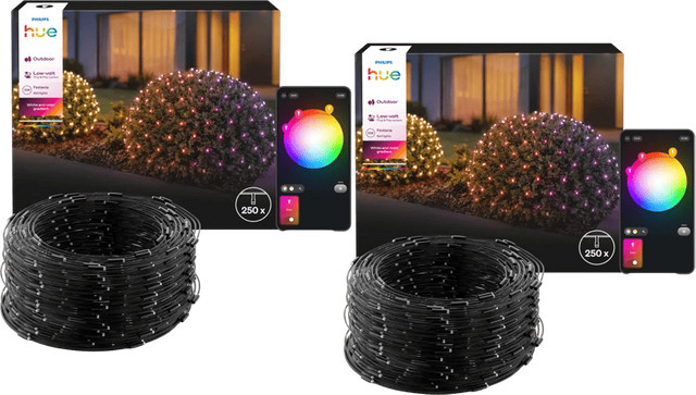 Philips Hue Festavia LED Lichtnetz Doppelpack, Multicolor, B: 3,45 m, H: 1 m - Bild 1