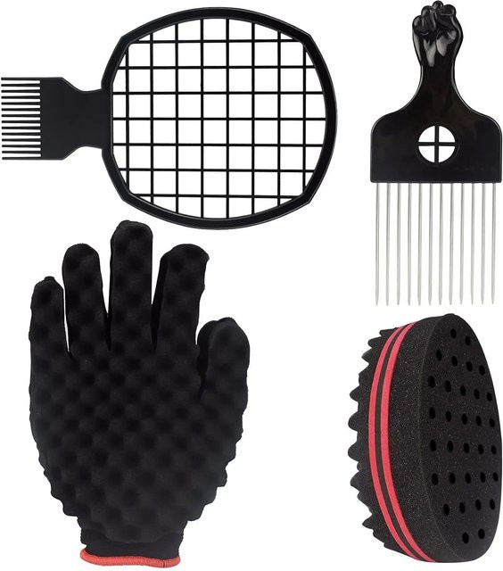 Twisted-Hairstyle-Schwamm-Set, Lockenbürsten, Unisex - Bild 1