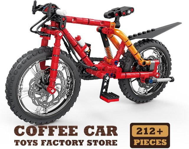 Wucifang Bags Mechanische Bewegung Fahrrad Bausteine Set, DIY Mountainbike Modell, ab 6 Jahren - Bild 1