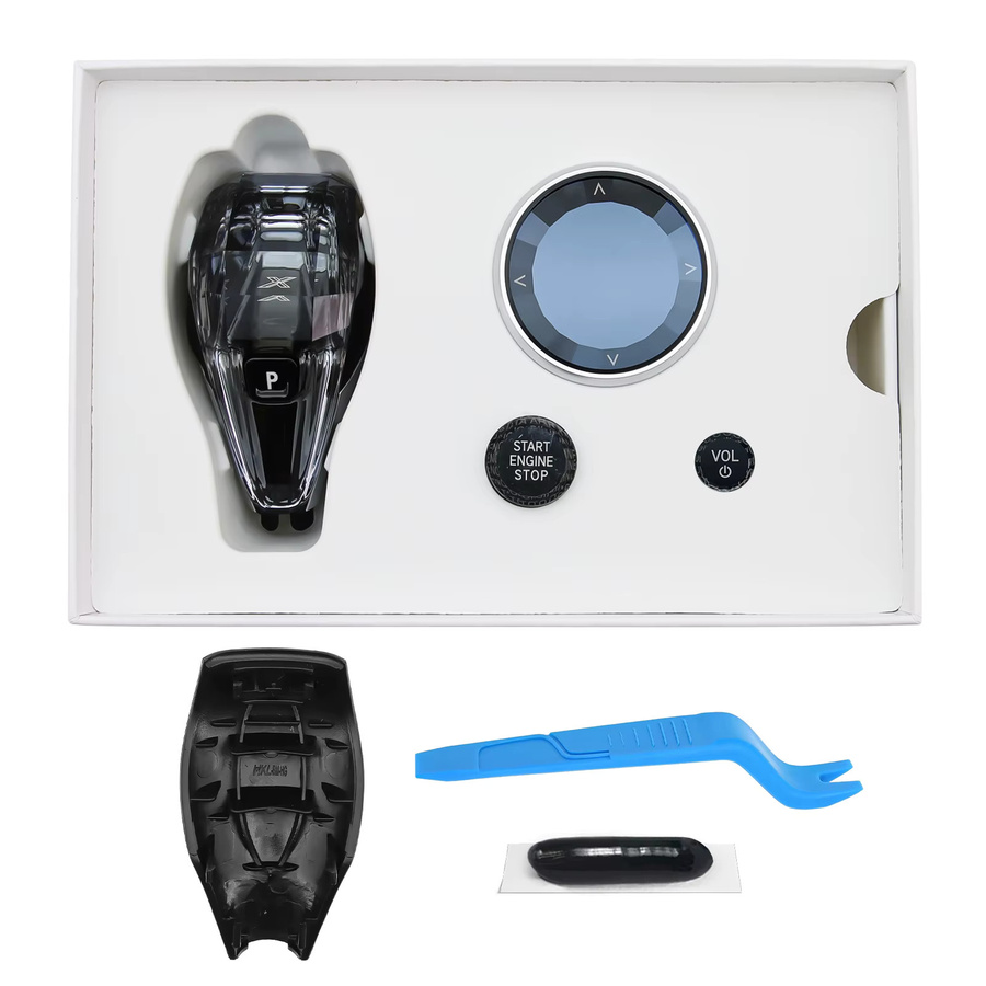 4-teiliges Set Kristall Schaltknauf und Getriebe-Griffe für BMW F40 F44 F45 F46 G20 G21 G22 G23 G26 G28 in Transparent - Bild 3