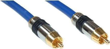 InLine Premium Cinch Audio Kabel RCA mit vergoldeten Steckern, Farbe: Blau, Länge: 20 m - Bild 1