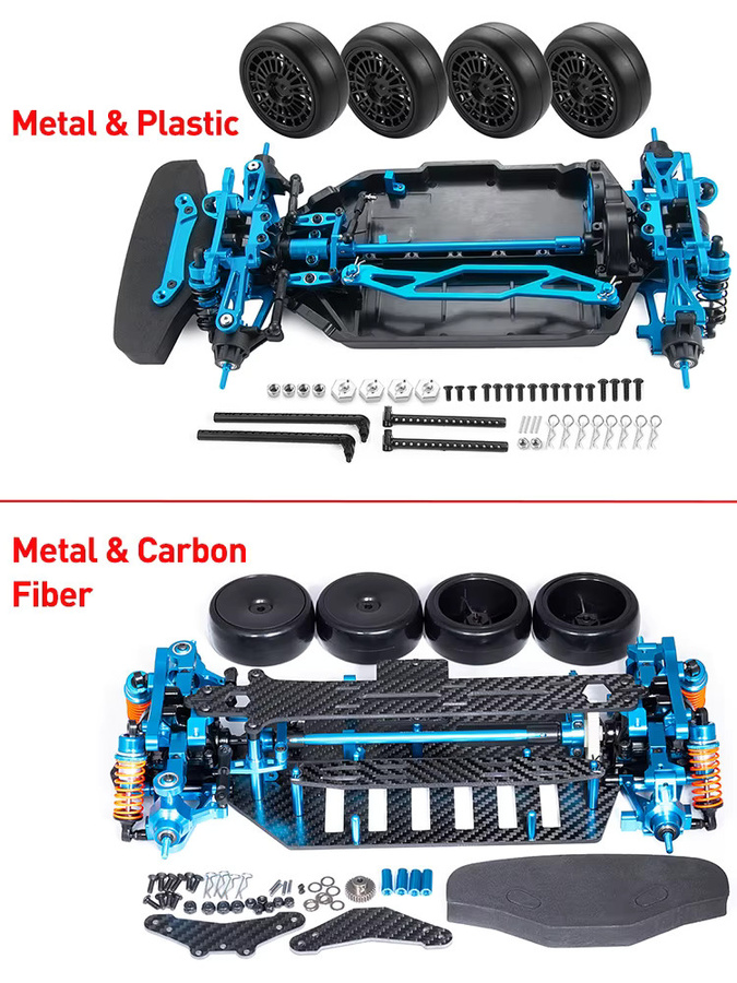 AXSPEED Chassis Rahmen Karosserie, RC Modellauto Upgrade-Teile, Metall & Kunststoff - Bild 2