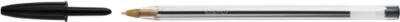 BIC Cristal Original Kugelschreiber mit Kappe, 100 Stück Vorteilspack, Schwarz und Blau, transparentes Gehäuse - Bild 1