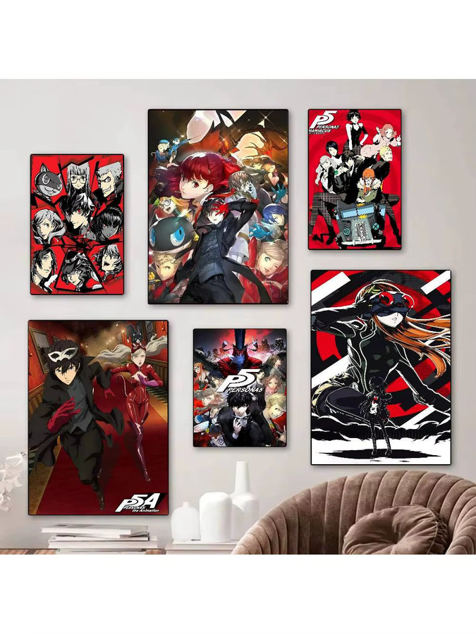 Rastar Persona 5 Whitepaper Poster, wasserfester Papieraufkleber in Weiß für Wandgestaltung und ästhetische Kunst - Bild 6