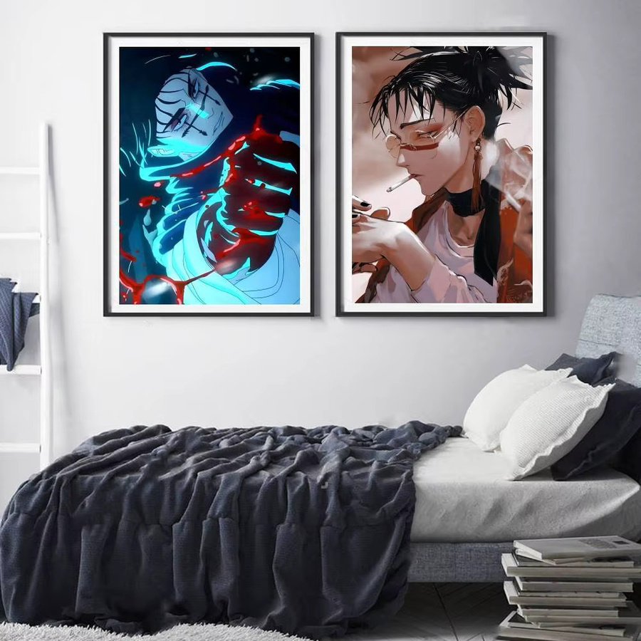 Jujutsu Kaisen Choso Anime Poster von Bilibili als wasserfester Wandkunst-Aufkleber in Vintage-Optik, Mehrfarbig, B/H: 20 x 20 cm - Bild 3