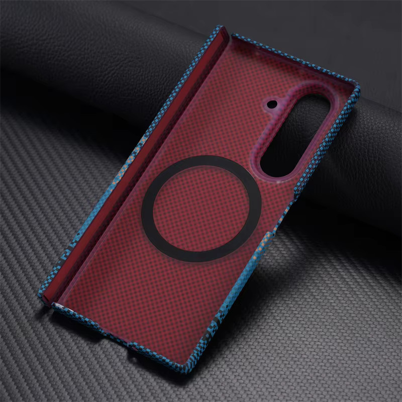 Magnetische Schutzhülle aus Kohlefaser-PC für Samsung Galaxy Z Fold 8Ultra, 7, 6, 5, 4 mit Scharnier- und Displayschutzfolie sowie kabellosem Ladeabdeckung - Bild 2