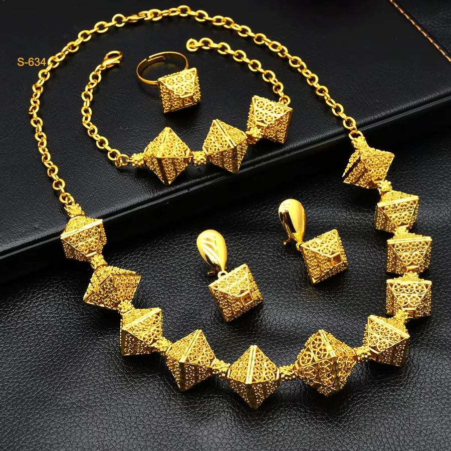 XUHUANG Schmuck-Set, Gold, Damen - Bild 3