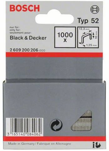 Bosch Flachdrahtklammern Typ 52, 1000 Stück, Breite: 12,3 mm, Höhe: 10 mm - Bild 1