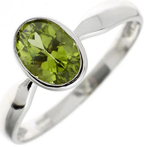 Colfem Ring 925 Silber, Peridot, Damen, Ringgröße 58 - Bild 1