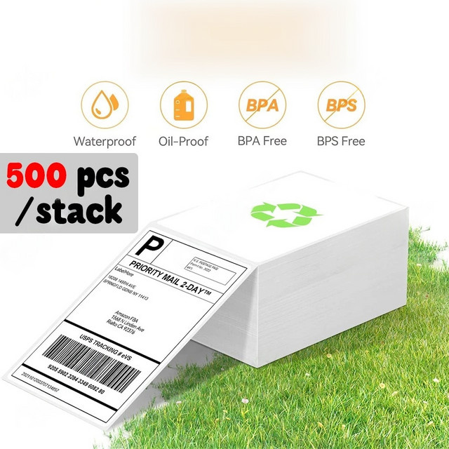 Marklife Thermopapier Versandetiketten Weiß, B/H: 100 x 150 mm, 100 Stück - Bild 1