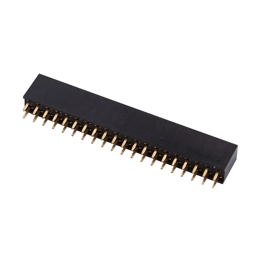 SHWB Zweireihige Pin Buchse Header Buchse mit 2,54mm Pitch in Schwarz, 10 Stück - Bild 2