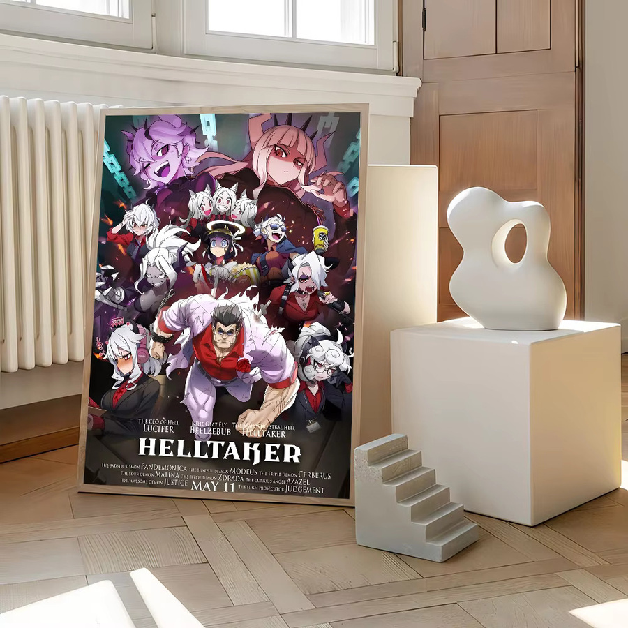 Helltaker Anime-Poster als selbstklebender wasserfester Papieraufkleber in Mehrfarben für deine Wanddekoration - Bild 6
