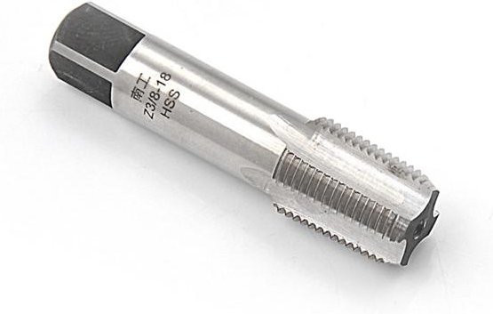 Solid Basy Rohrgewindebohrer 3/8-18 NPT aus Schnellarbeitsstahl in Grau und Silber - Bild 1