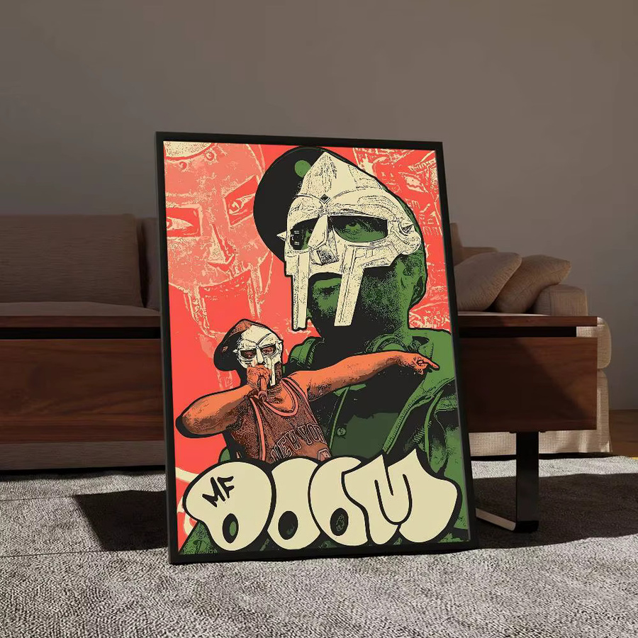 MF D-DOOM Musik-Pop-Album Vintage Poster in Whitepaper-Druck als dekoratives Kunstwerk für deine Raumgestaltung, Mehrfarbig - Bild 5
