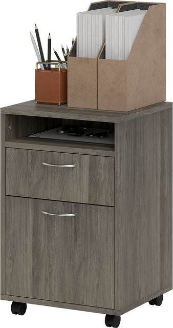 Aosom HOMCOM Büroschrank Grau mit Schublade und offener Ablage, B/T/H: 40 x 35 x 60 cm - Bild 1