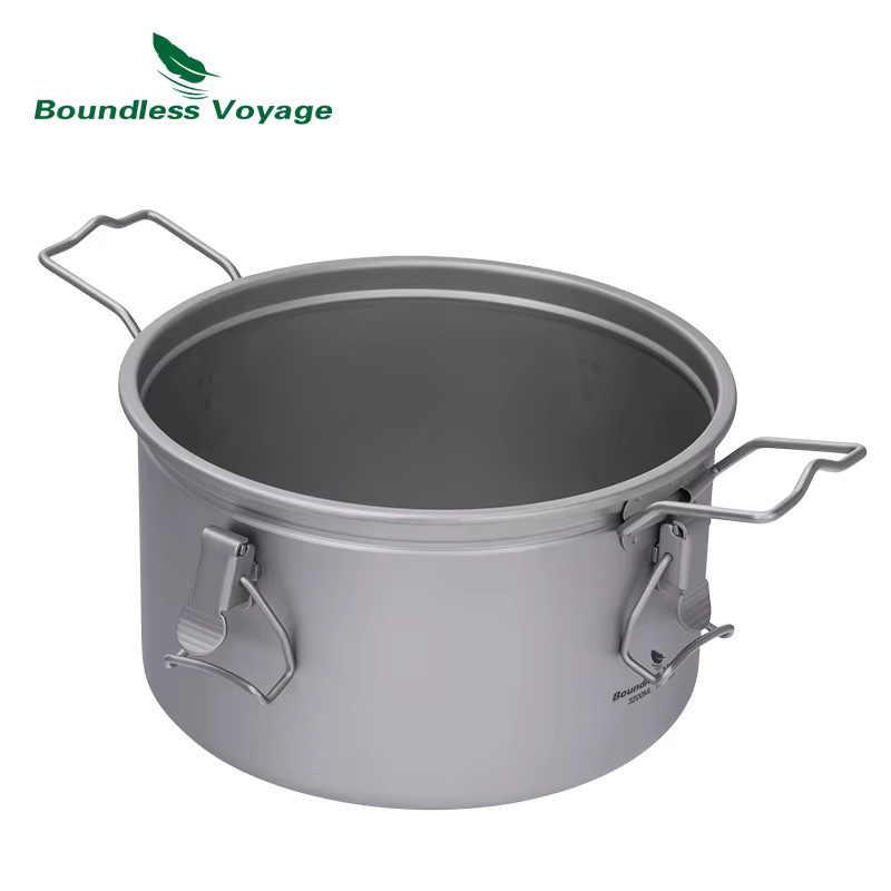Boundless Voyage Titanium Camping Topf, silber, 3,2 l, ultraleichter Multifunktionsherd und Reiskocher für Outdoor, Wandern und Reisen - Bild 2