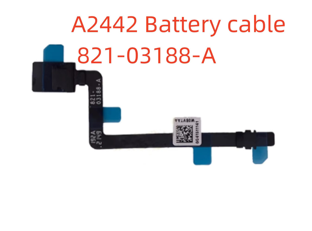 Apple Batterie Flex Kabel für MacBook Pro M1 14 Zoll A2442 und 16 Zoll A2485 in Schwarz - Bild 2