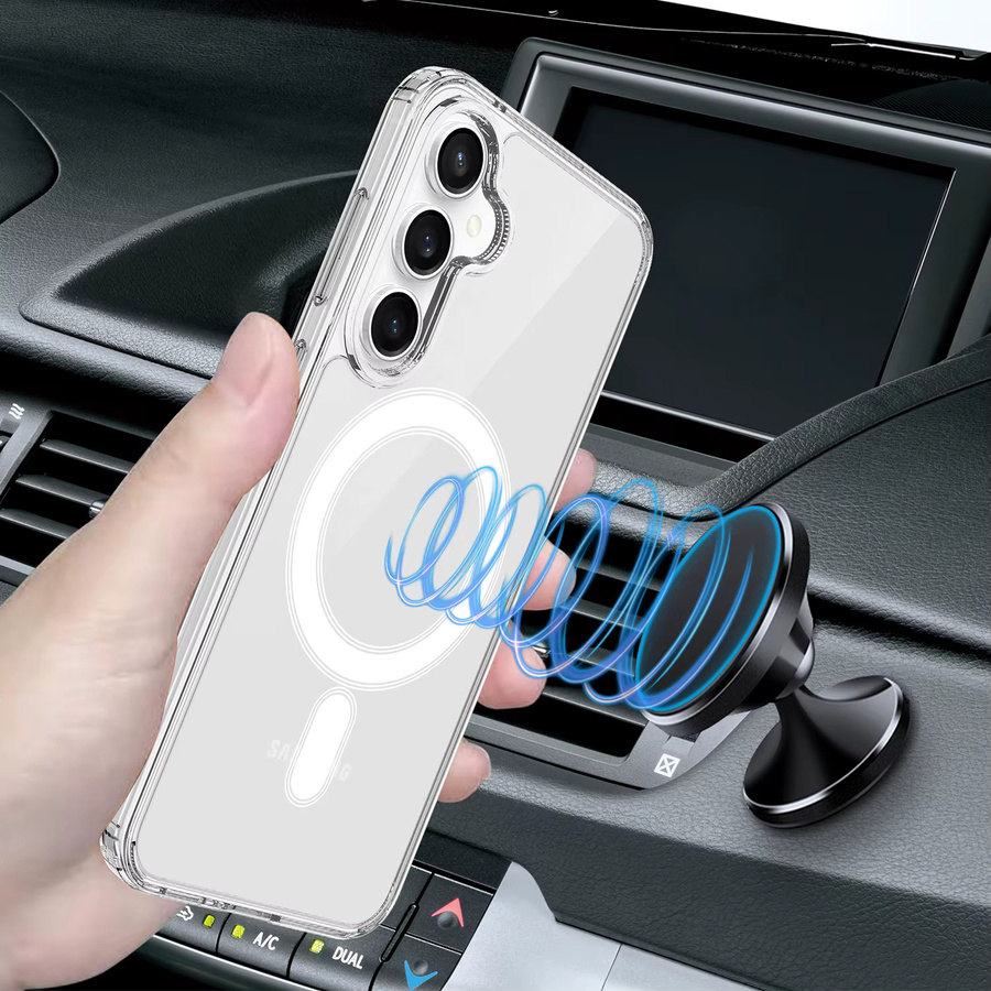 Transparente magnetische Schutzhülle für Samsung Galaxy S26 FE, S26 Ultra, S25 Edge, S24 FE und S23 mit MagSafe-Kompatibilität und Airbag-Schutz - Bild 5