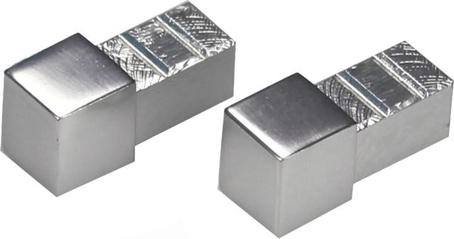 Ecke Quadrat-Abschlussprofil Arcansas aus Aluminium eloxiert Silber glänzend 10 mm (2 Stück) - Bild 1