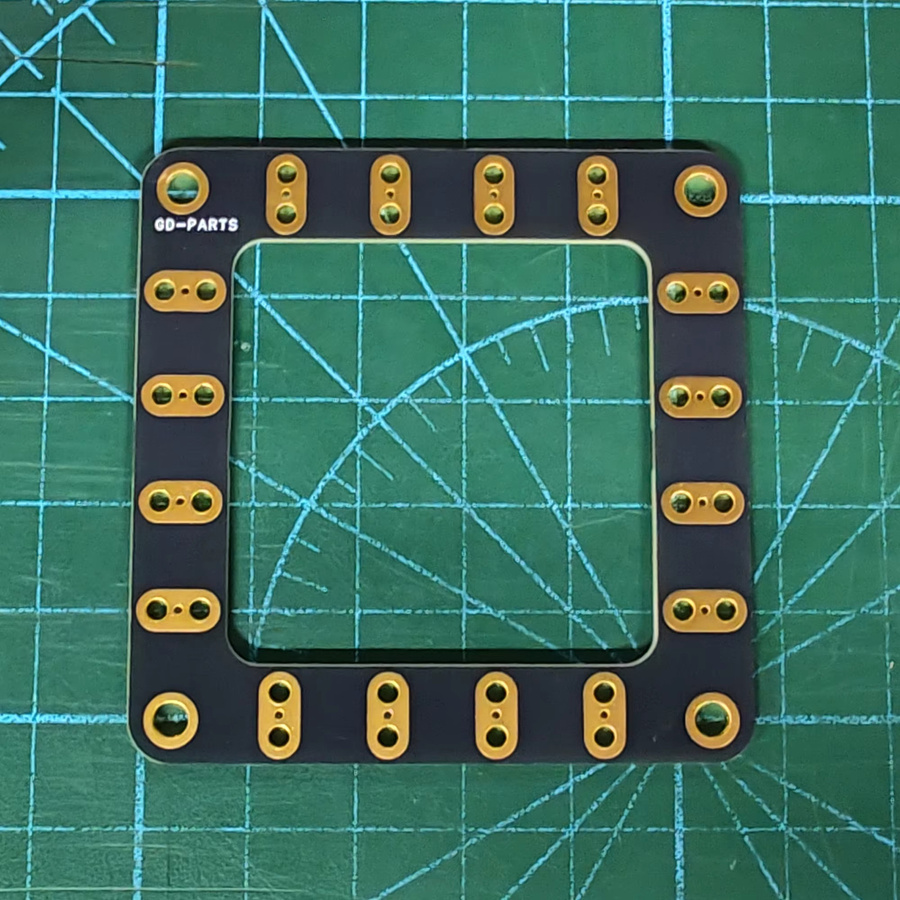 GD-PARTS FR4 PCB Board für DIY Hifi Audio Röhrenverstärker, 2U, 24K vergoldet, Schwarz, B/T: 58 x 58 mm - Bild 2