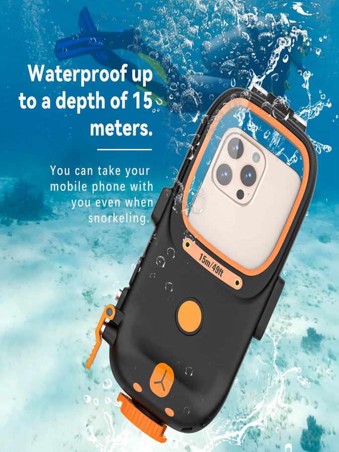 shellbox Professionelle Bluetooth-Handyhülle mit IP68 Wasserdichtigkeit für iPhone, Samsung, Huawei, Xiaomi und Google in Schwarz - Bild 5