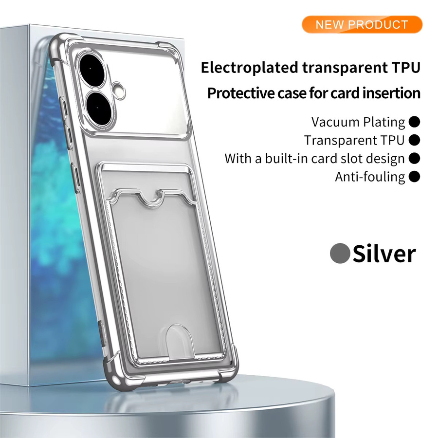 Stoßfeste Wallet-Schutzhülle mit Kartensteckplatz für Samsung Galaxy S26 S25 S24 S23 S22 Ultra Plus A56 A53 A35 in Transparent und Purple - Bild 3