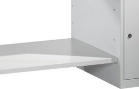 C+P Ablageboden für Werkbank mit Standschrank, Farbe: Lichtgrau, Breite: 150 cm - Bild 1