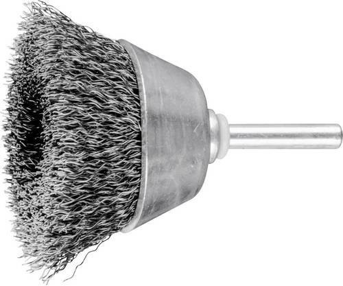 PFERD Topfbürste TBU ungezopft aus Stahl-Draht in Silber, Durchmesser: 50 mm, Schaft-Durchmesser: 6 mm, ideal für Metall und Lacke - Bild 1