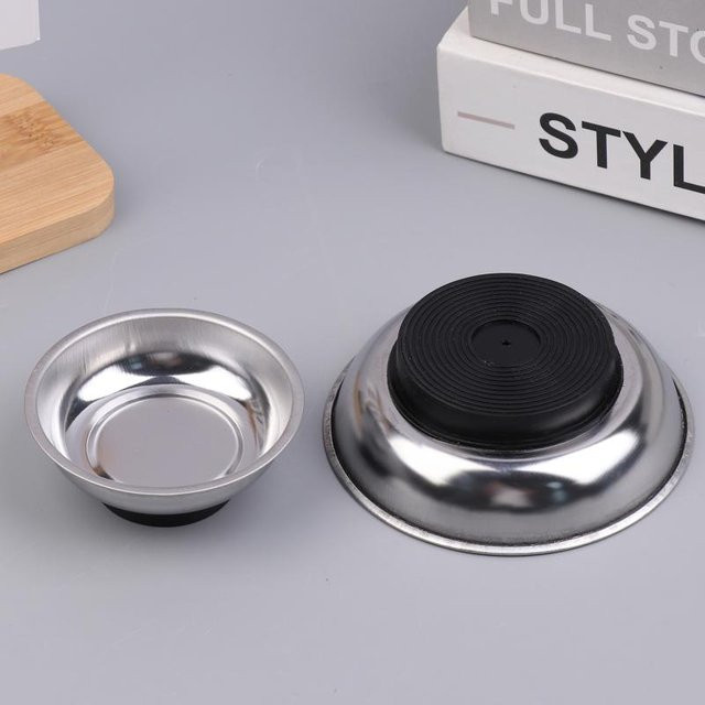 Magnetisches Werkzeugtablett aus Edelstahl in Silber für Schrauben und Kleinteile - Bild 1