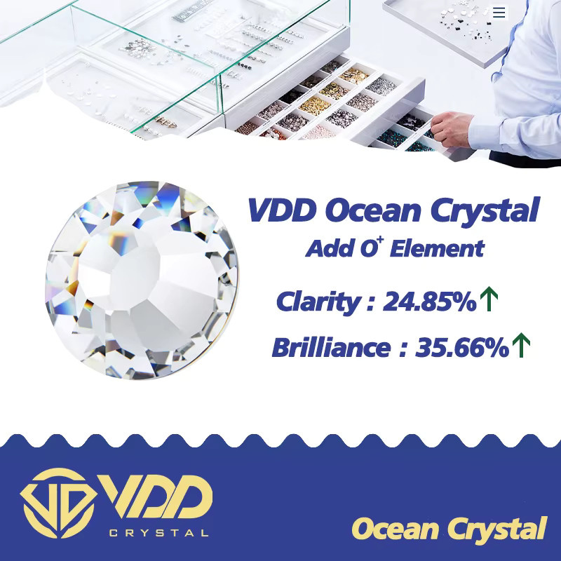 VDD Strass-Steine Weißer Opal mit Goldrückseite aus hochwertigem Glas für DIY JD999-044 - Bild 2
