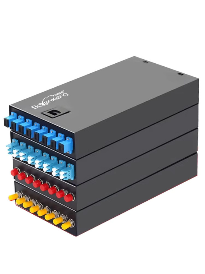 BYXGD 8-Port Glasfaser-Anschlussbox in Schwarz für FTTH-Netzwerkverkabelung mit SC FC ST LC Anschlüssen - Bild 4