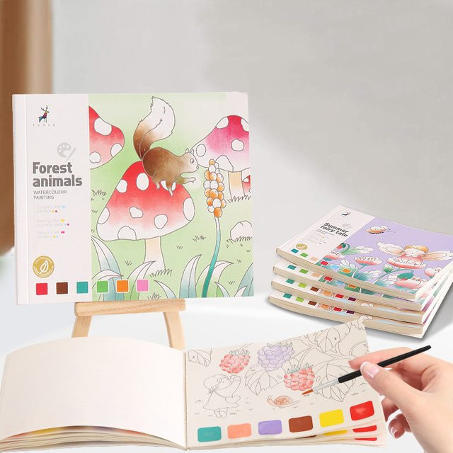 Aquarell Malbuch für Kinder mit Pigment Aquarell Zeichenpapier in Multicolour - Bild 1
