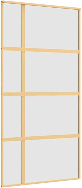 vidaXL Schiebetür in Gold aus mattem ESG-Glas und Aluminium, B/H: 102,5 x 205 cm - Bild 1