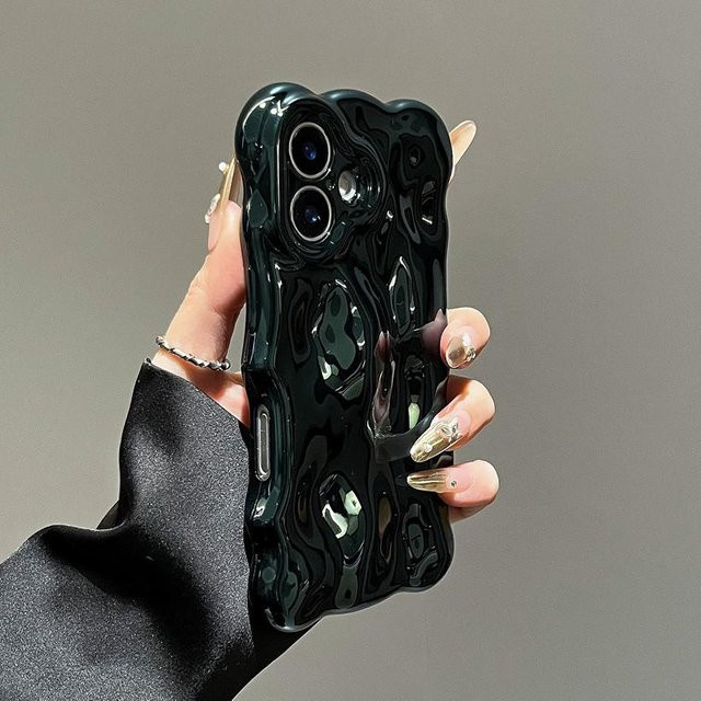 YULIN-003 Silikonhülle mit Meteoritenmuster und Wellenrand für iPhone 11 in Schwarz - Bild 1