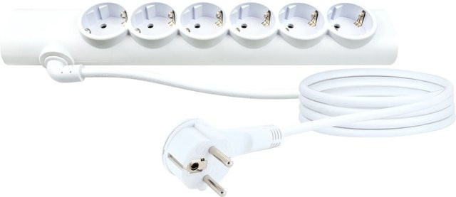 Schwaiger Steckdosenleiste 6-fach rotierbar mit 2x USB-C in Weiß - Bild 1
