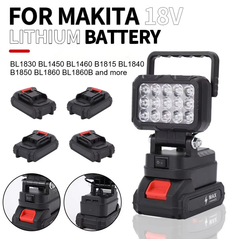 Makita LED-Arbeitsleuchte für 18V Li-Ionen-Akkus mit 15 LEDs in Schwarz - Bild 2
