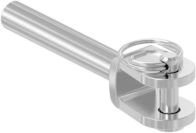 FeNau Gabelterminal aus Edelstahl V4A in Silber, M4 Rechts - Bild 1