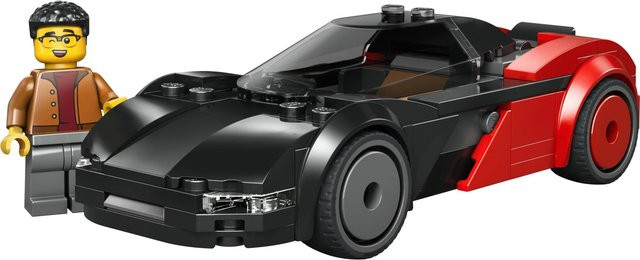 LEGO City Elektro-Supersportwagen Rennwagen schwarz-rot - Bild 2