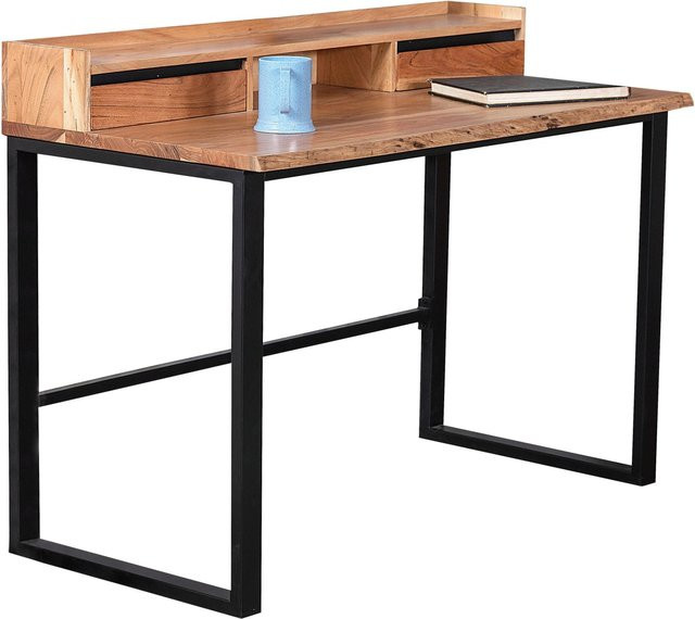 Premium Living Schreibtisch Bali aus Akazie in Braun und Schwarz, B/T/H: 115 x 60 x 76 cm - Bild 1