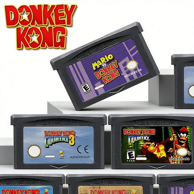 Bandai Donkey Kong Serie vs. Donkey Kong Country GBA-Spielkassette für Game Boy Advance, SP und DS in Grau - Bild 1