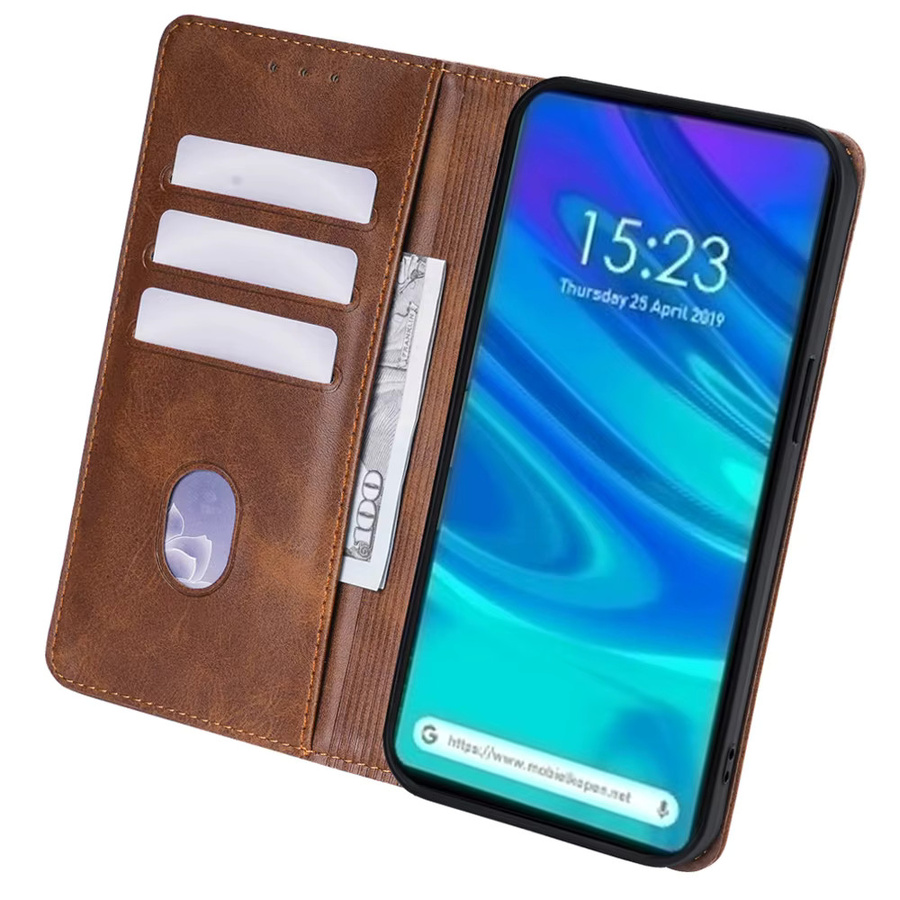 Luxus Leder Handyhülle mit Magnetverschluss für Huawei P30 P40 P50 P60 Pro Plus und P40 Lite in Pink - Bild 2