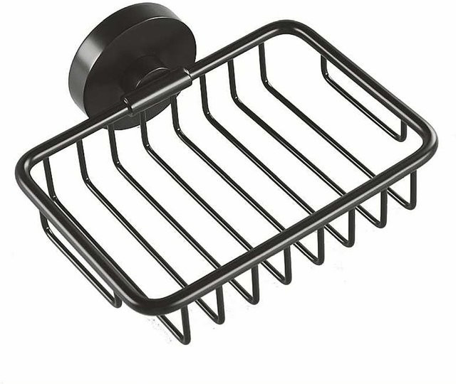 Brillantbad BARK Seifenhalter aus Messing in Schwarz für Bad und Küche B/H/T: 14,0 x 12,5 x 12,5 cm - Bild 1