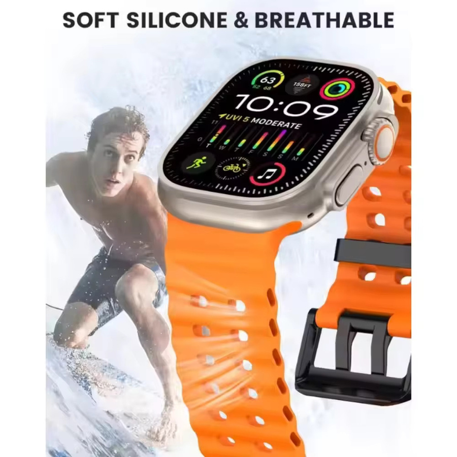Uhrenarmband Ocean, Silikon, Metall-Schnallenarmband, Apple Watch - Bild 5