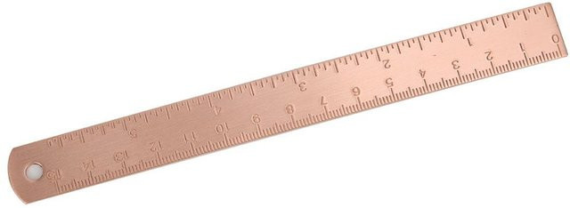 Shoemst Mini-Kupferlineal in Gold, Länge: 15 cm, Dicke: 1,5 mm - Bild 1