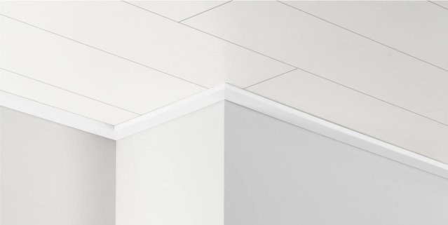 Parador Deckenleiste DAL 3 Weiß Hochglanz B/H: 34 mm x 12 mm, Länge: 220 cm - Bild 1